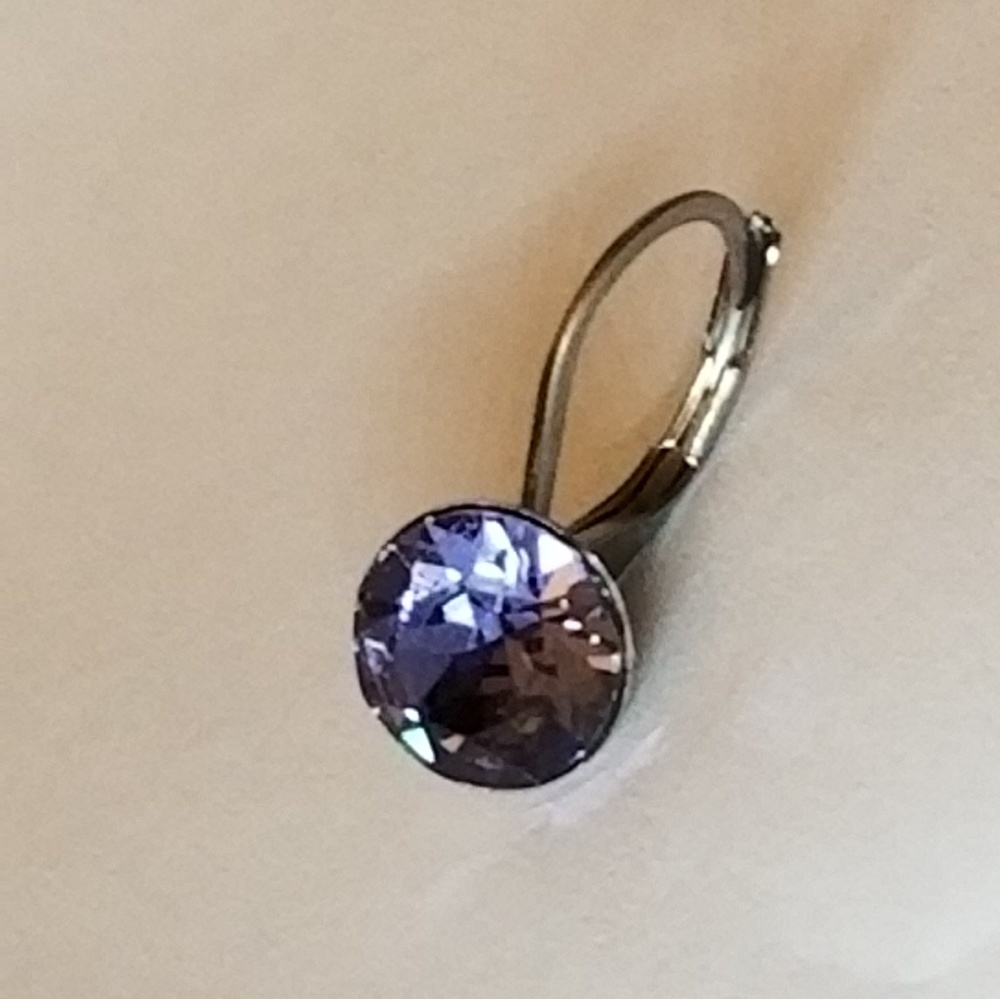 Swarovski Tanzanite crystal nickelfree earrings